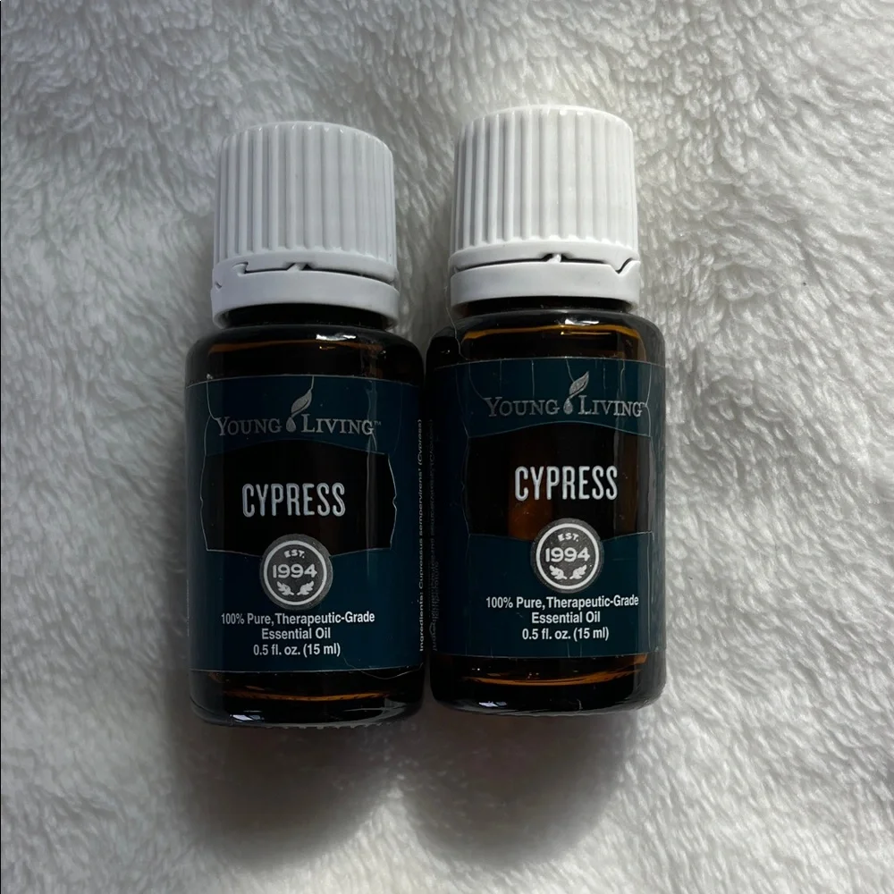 Young Living Cypress Essential Oil (0.5 fl oz) – Pure Aromatherapy Oil, Green